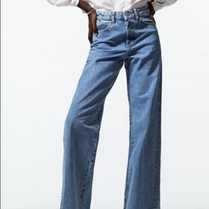 Zara Wide Leg Jeans Sz 4 26/27